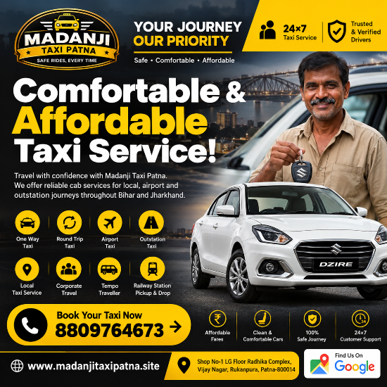 Madanji Taxi Patna - Cab Service in Bihar and Jharkhand